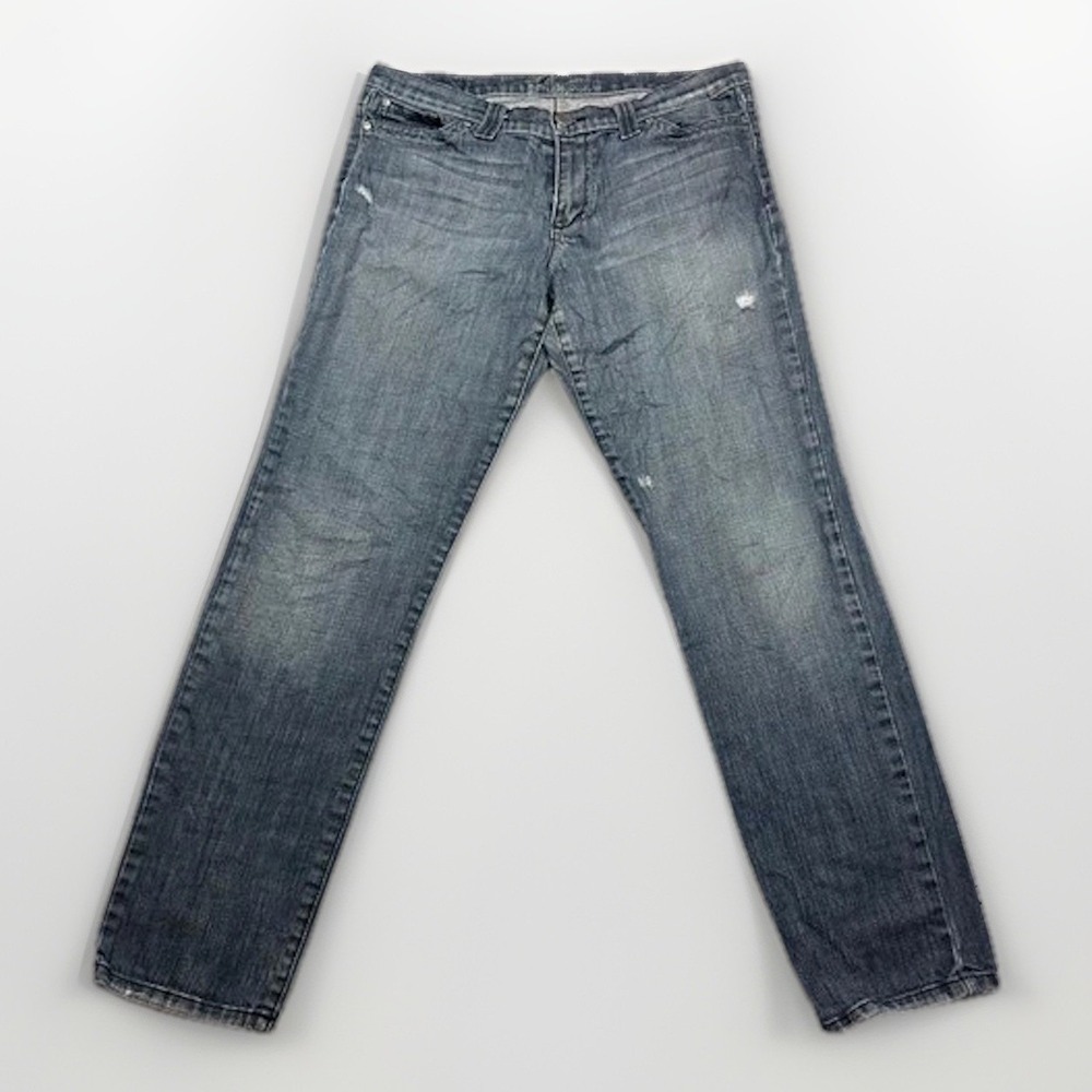 Plastic By Gly Jeans Womens Size 13 Blue Cotton Blend Distressed Flap Pockets‎